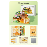 Wooden 3D Puzzle - Entomological Souvenirs: Western Honey Bee 48pc