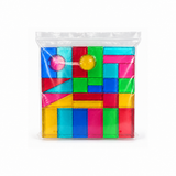 Clear packaging with the front labels removed