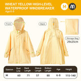 Waterproof Raincoat: Wheat Yellow Medium