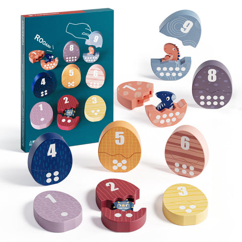 Dino Number Matching Game 18pc