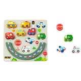 2-in-1 Balance Puzzle: Transportation 12pc