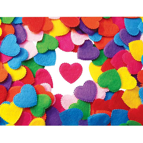 Felt Heart Shapes 100pc - Assorted Colours