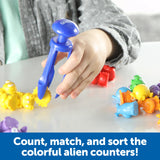 Grab & Sort Fine Motor Alien Counters 37pc