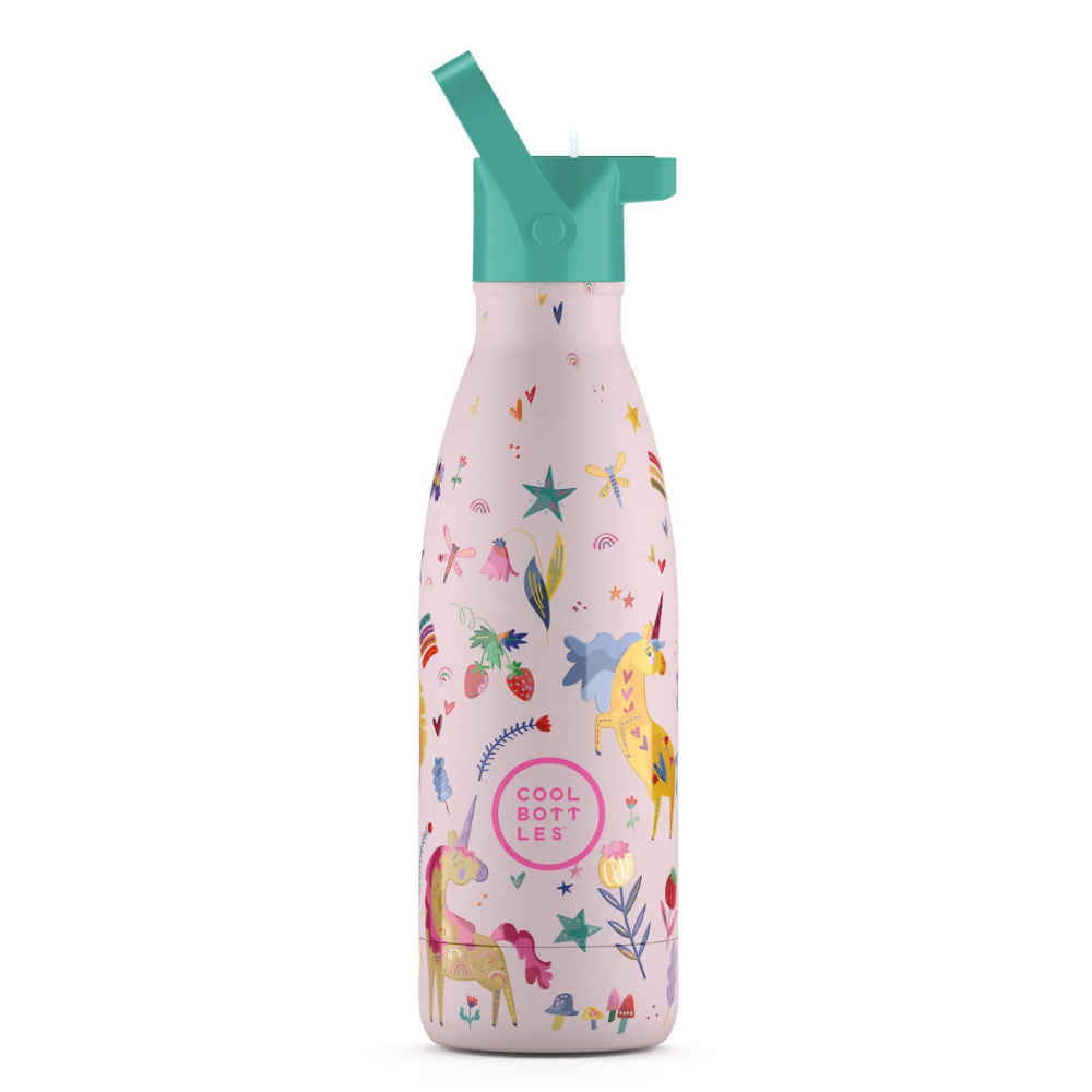 Cool Bottles Kids Reusable Thermal Bottle: Funny Unicorns 350ml