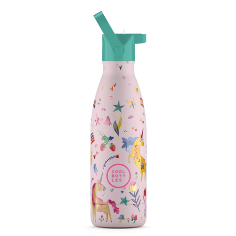 Cool Bottles Kids Reusable Thermal Bottle: Funny Unicorns 350ml