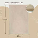 Hakuna Matte Cloud Soft Children’s Carpet: Beige 2m x 1.5m