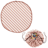 Playmat & Toy Bag: Stripes Pink 140cm
