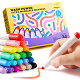 Wash Power Ultra Washable Markers: 24 Colours