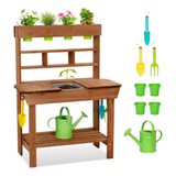 Potting Bench Mud Kitchen with Removable Sink