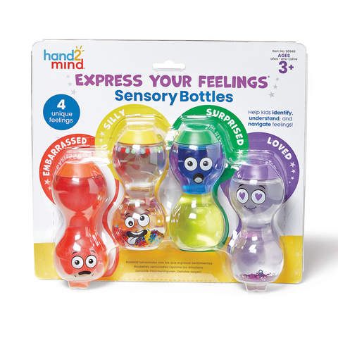 Express Your Feelings® Sensory Bottles - Embarrassed, Silly, Surprised, and Loved