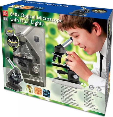 640x Optical Microscope with Dual Lights