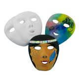 White Flocked Face Masks 6pc