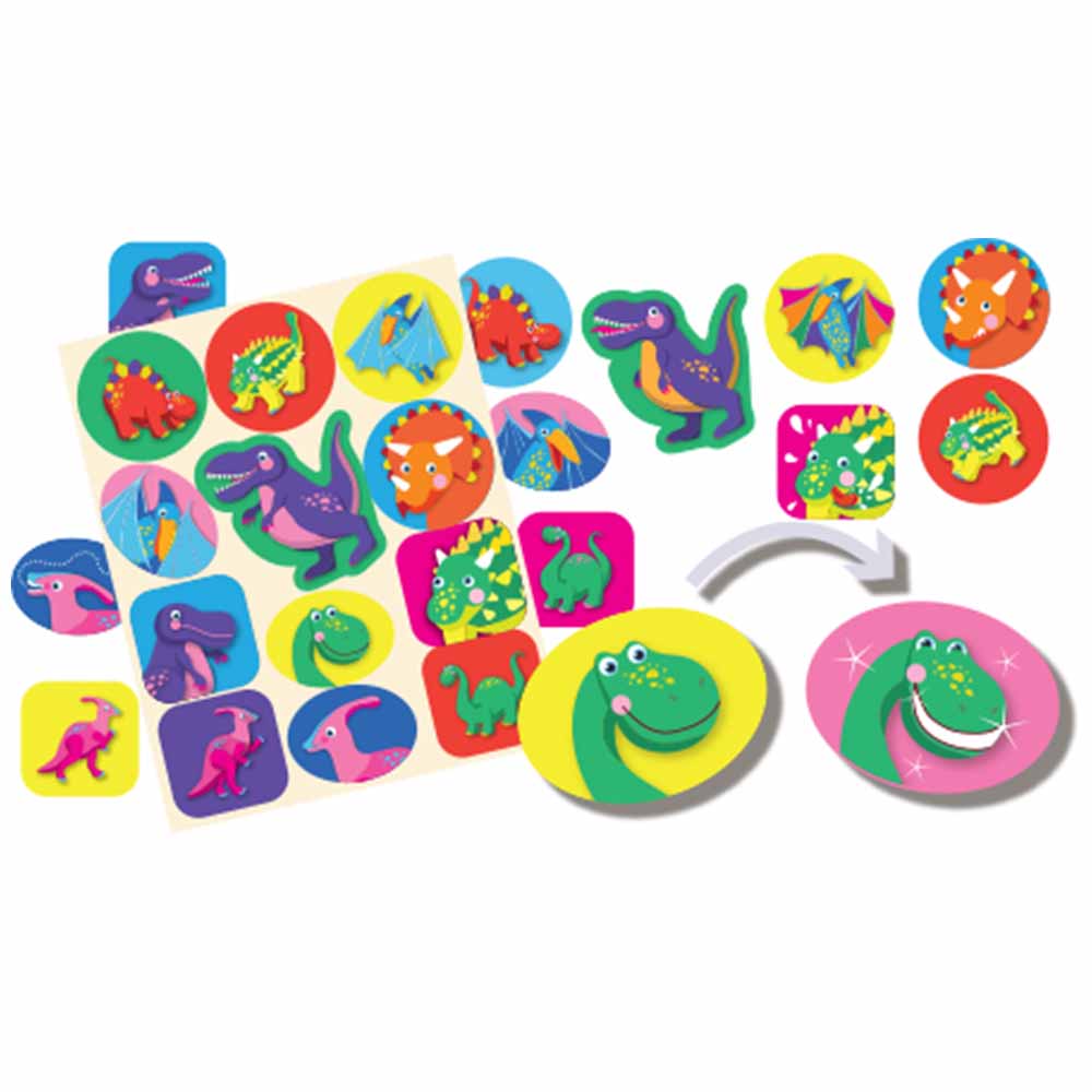 Giant Moving Dinosaur Stickers 36pc