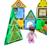 Colourful Magnetic Tiles: Our Family 32pc