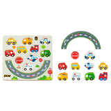 2-in-1 Balance Puzzle: Transportation 12pc