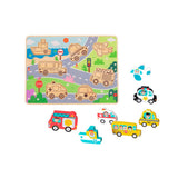 Chunky Wooden Puzzle: Transportation 7pc