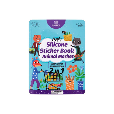 Silicone Sticker Book: Animal Market