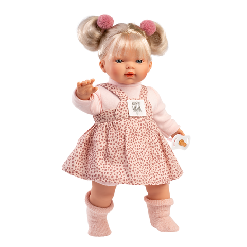 Llorens - Baby Girl Doll w Crying Mechanism & Pink Clothing: Roberta 33cm