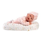 Llorens - Baby Girl with Laughing Mechanism, Clothing & Cushion: Mimi 42cm