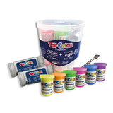 Neon Paint and Dough Tub Set