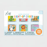 Glo Pals: Water Activated Light-Up Cubes - Zoo 6pc