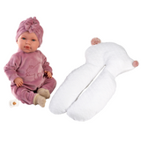 Llorens - Baby Girl Doll with Clothing & Sleeping Cushion: Abril 42cm