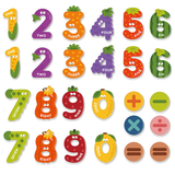Number Magnets: Fruits & Vegetables 26pc