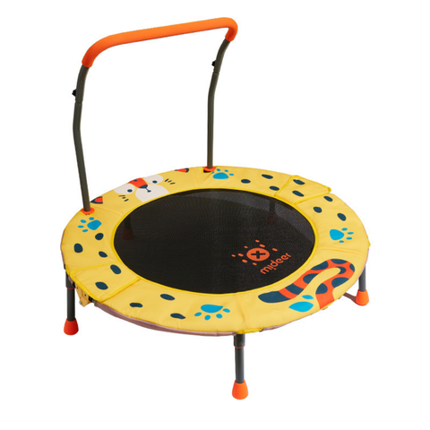 Leap Leopard Mini Trampoline with Handle Bar 92cm