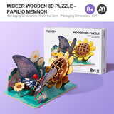 Wooden 3D Puzzle - Entomological Souvenirs: Papilio Memnon Butterfly 63pc
