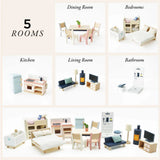 Complete Dolls House Furniture Set 35pc