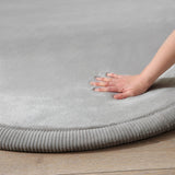 Hakuna Matte Cloud Soft Children’s Carpet: Grey Round 1.2m x 2.5cm