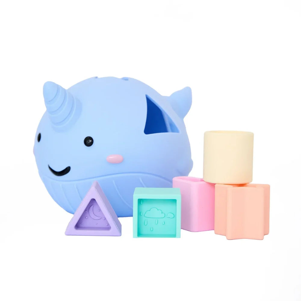 Narwhal Shape Sorter Pastel