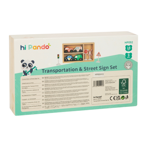 Transportation & Street Sign Set 9pc