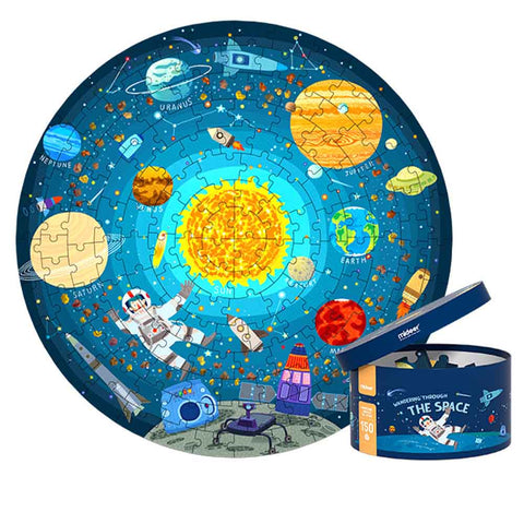 150-Piece Round Puzzle: Wandering Through Space