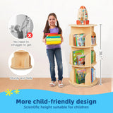 Rotating Wooden Bookshelf