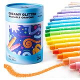Dreamy Glitter Washable Crayons: 24 Colours