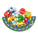 2-in-1 Balance Puzzle: Transportation 12pc