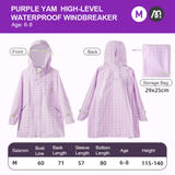 Waterproof Raincoat: Purple Medium