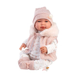 Llorens - Newborn Baby Doll with Crying Mechanism & Clothing: Tina 44cm