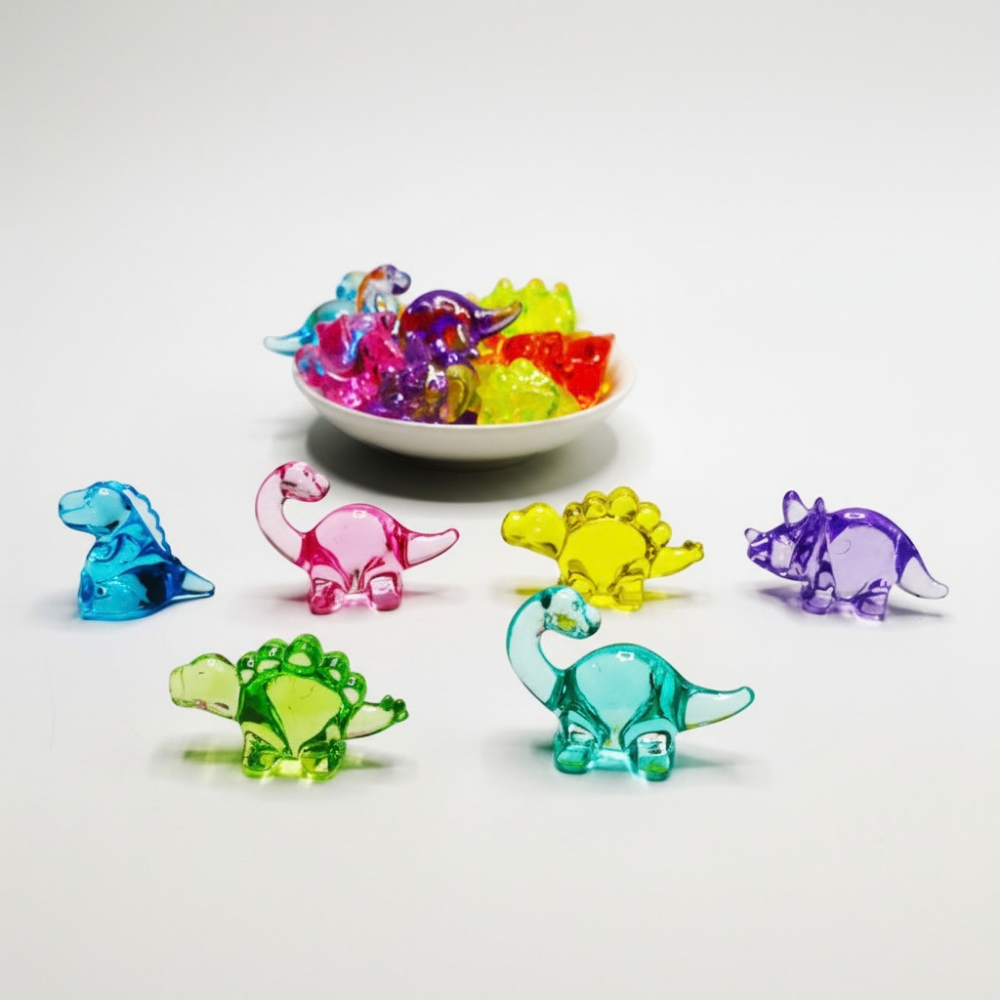 Translucent Dinosaur Counters 60pc