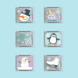 Glo Pals: Water Activated Light-Up Cubes - Winter 6pc