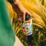 Reusable Thermal Tumbler: Eddie Baehr - Electric Garden 330ml