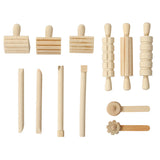Wooden Dough Tool Set 12pc