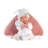 Llorens - Baby Boy Doll With Clothing, Accessories & Crying Mechanism: Mimi with Mushroom Cushion 42cm