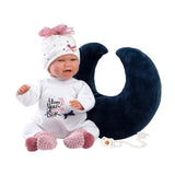 Llorens - Baby Girl Doll With Cushion, Clothing, Accessories & Laughing Mechanism: Mimi 42cm