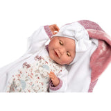 Llorens - Baby Girl Doll With Clothing, Accessories & Crying Mechanism: Heidi with Blanket 42cm