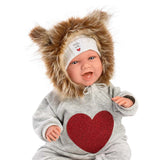 Llorens - Baby Girl Doll With Clothing, Accessories & Laughing Mechanism: Mimi with Lion Pijama 42cm