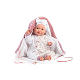 Llorens - Baby Girl Doll With Clothing, Accessories & Crying Mechanism: Heidi with Blanket 42cm