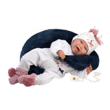Llorens - Baby Girl Doll With Cushion, Clothing, Accessories & Laughing Mechanism: Mimi 42cm