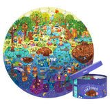 150-Piece Round Puzzle: A Day in the Forest